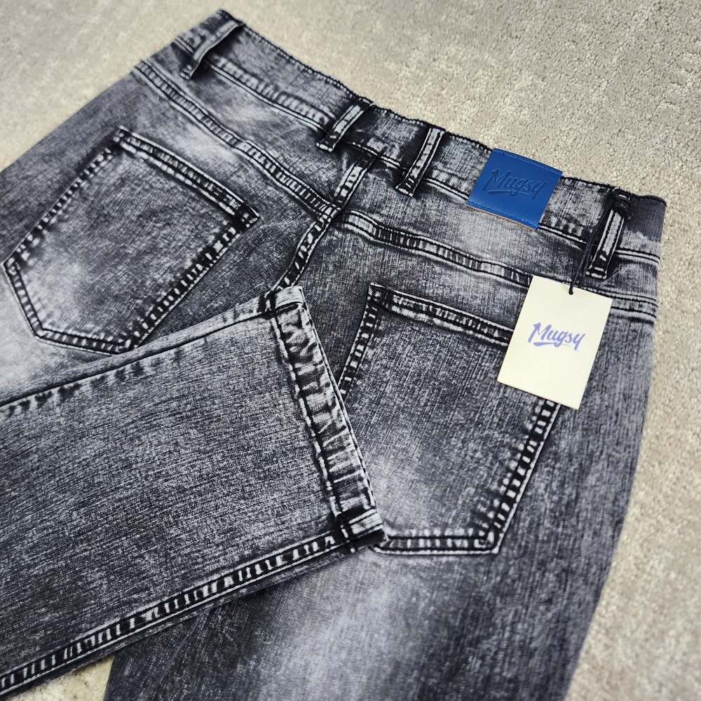Mugsy Jeans Men 31x30 Bowies Black Acid Wash Stretch Denim Barstool Golf NEW